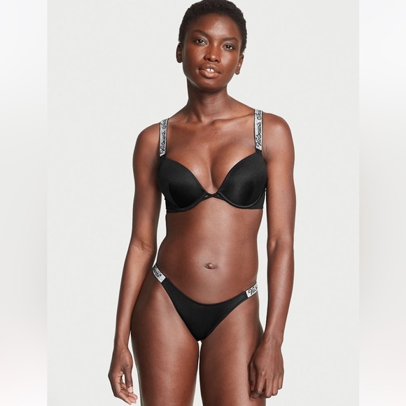 NWT VICTORIA'S SECRET SWIM Set Shine Strap Bombshell Add-2-Cups Push-Up Bikini - Picture 9 of 11